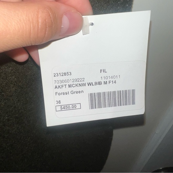 NWT Filson Mackinaw 100% Virgin Wool Bibs in Forest Green Size: 36 - Picture 5 of 16